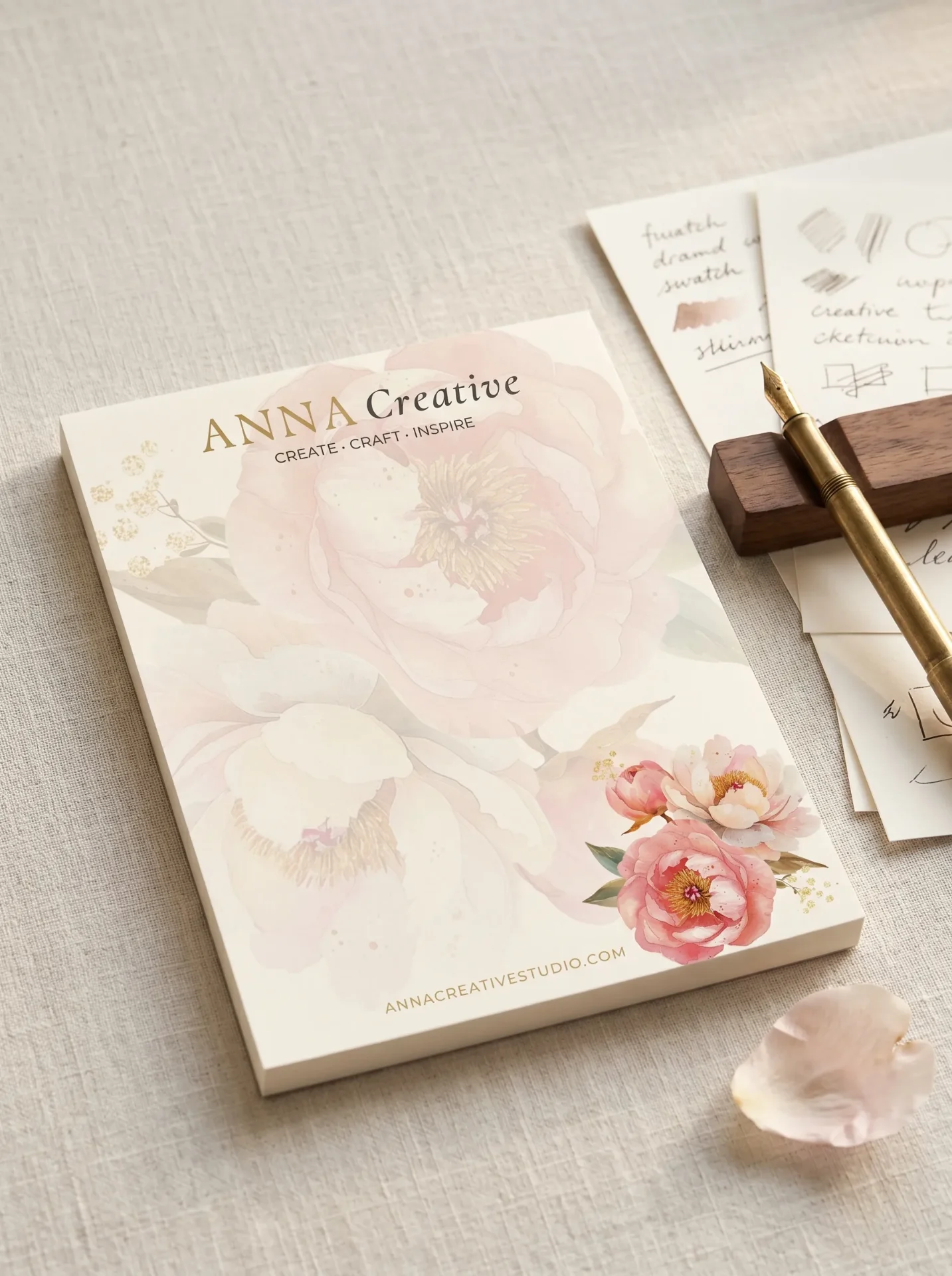 Signature Collection peony notepad